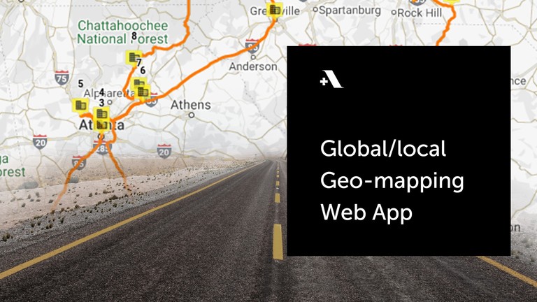 Geo-mapping web app development